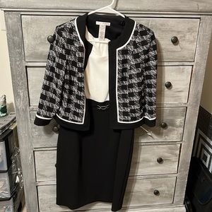 Black and white profession dress with jacket